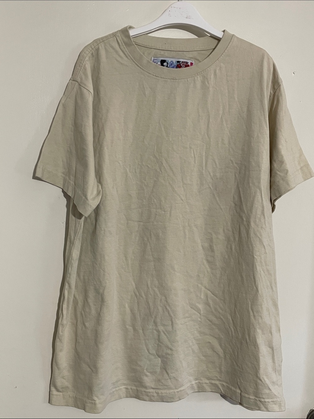 rebels Crewneck Short Sleeve Tee in Beige